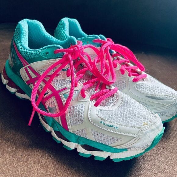 Mint condition ASICS GEL-Kayano 21 White Turquoise Pink 8 US 39.5 EUR running - Picture 8 of 15